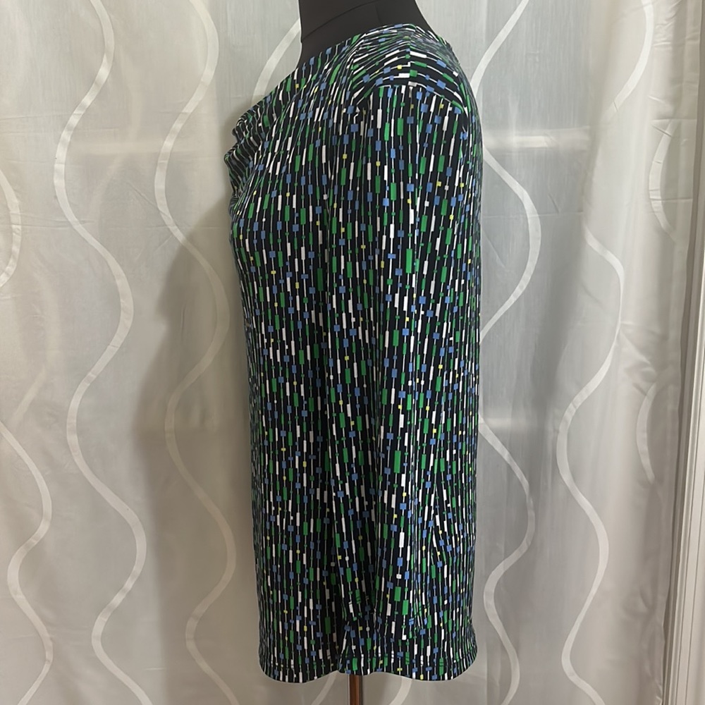 Liz Claiborne, Colorful Print, 3/4 Sleeve Top, Size LP - Picture 3 of 7